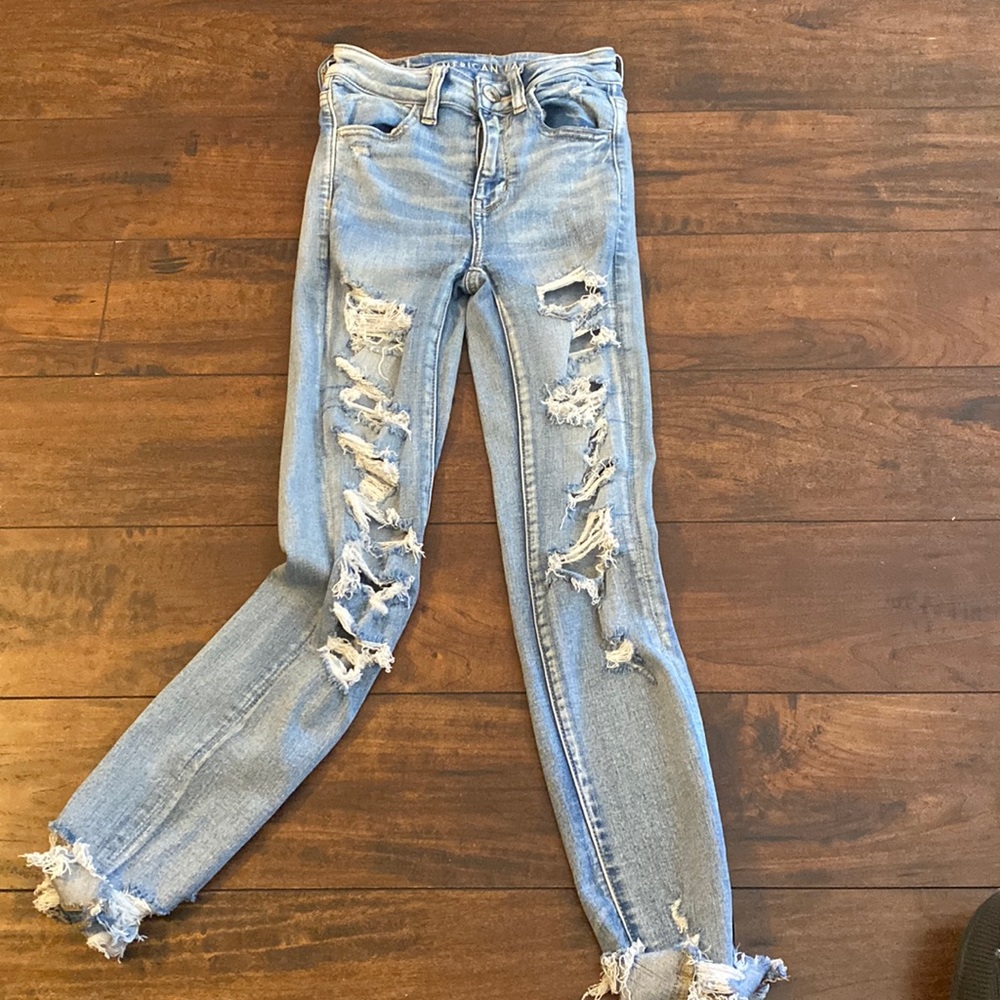 American Eagle skinny (original ripped jeans)